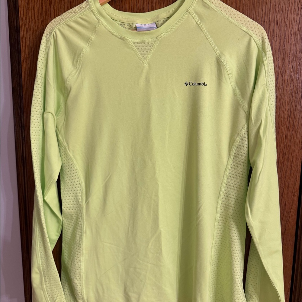 Columbia chartreuse Green Performance Shirt